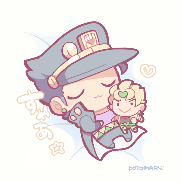 kujo jotaro and dio brando (jojo no kimyou na bouken and 1 more) drawn by kotorai