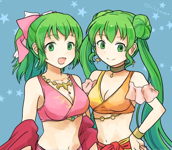 lene and silvia (fire emblem and 1 more) drawn by pirihiba