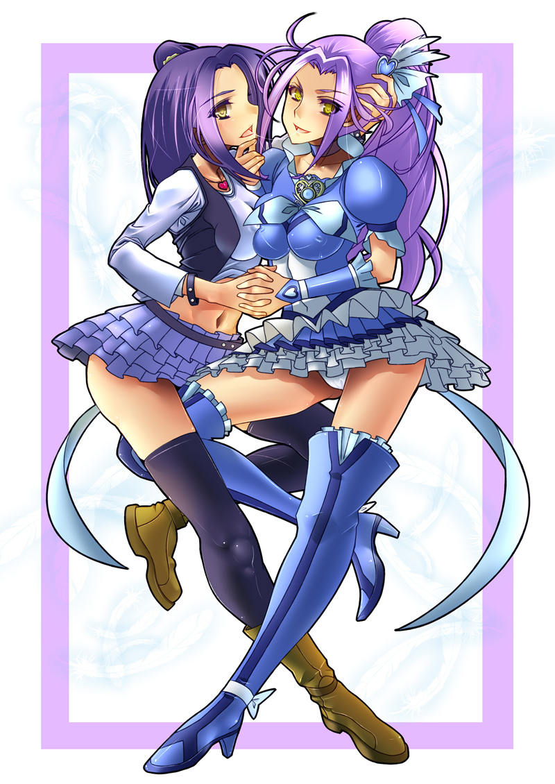 kurokawa eren, seiren, and cure beat (precure and 1 more) drawn by rynex3159
