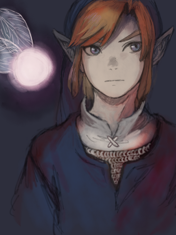 link and navi (the legend of zelda and 1 more) drawn by maeka_(kumaekake)