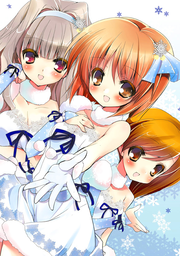 shijou takane, hagiwara yukiho, and futami mami (idolmaster and 1 more) drawn by nekoyashiki_nekomaru