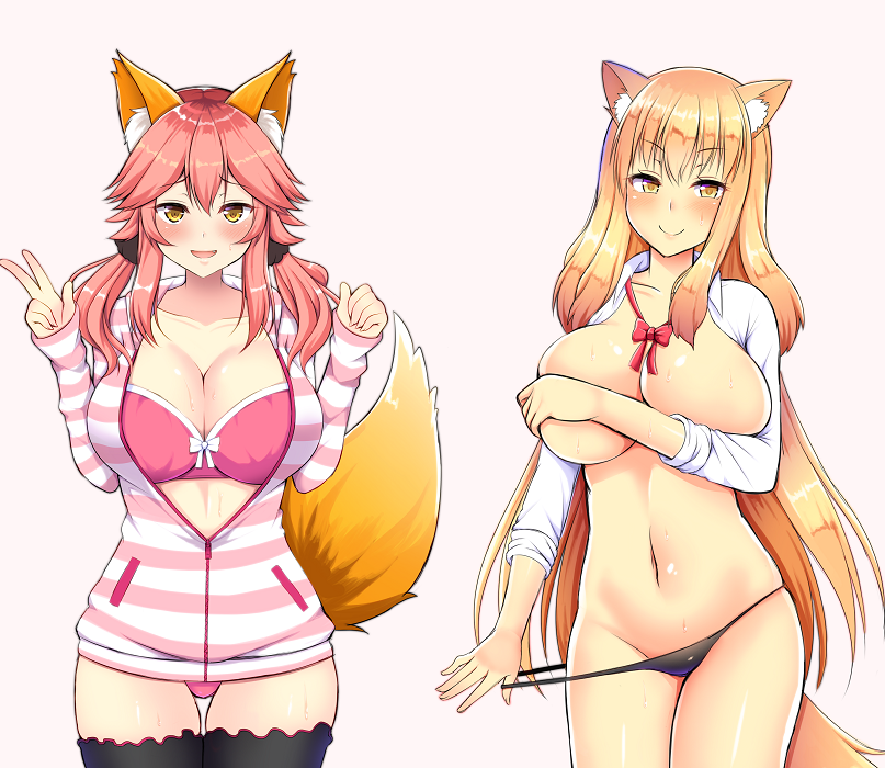 tamamo, tamamo no mae, and suzuka gozen (fate and 3 more) drawn by kisaragi_nana