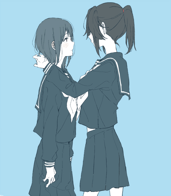 yoroizuka mizore and kasaki nozomi (hibike! euphonium and 1 more) drawn by ree_(re-19)