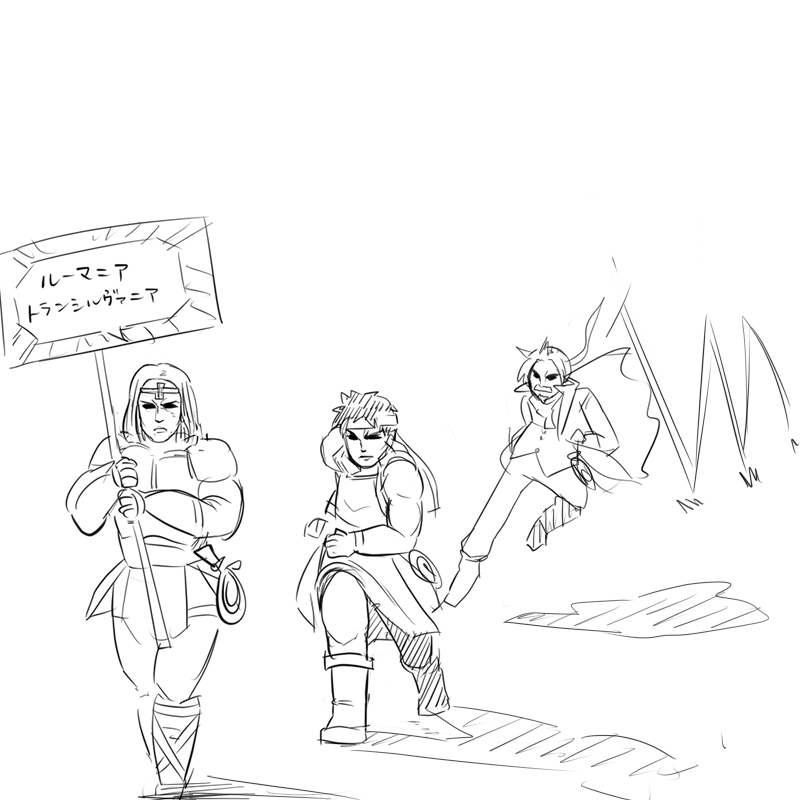 richter belmont, simon belmont, and julius belmont (olympics and 3 more) drawn by turuga