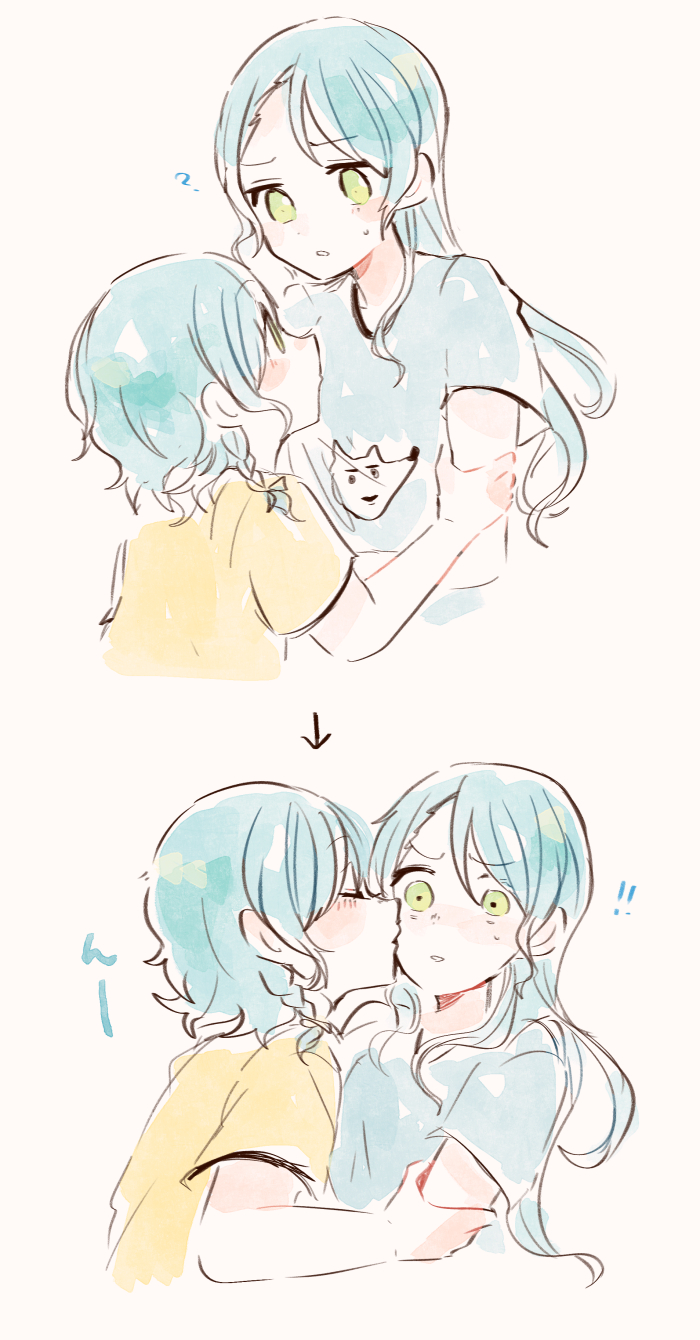 hikawa sayo and hikawa hina (bang dream!) drawn by itomugi-kun
