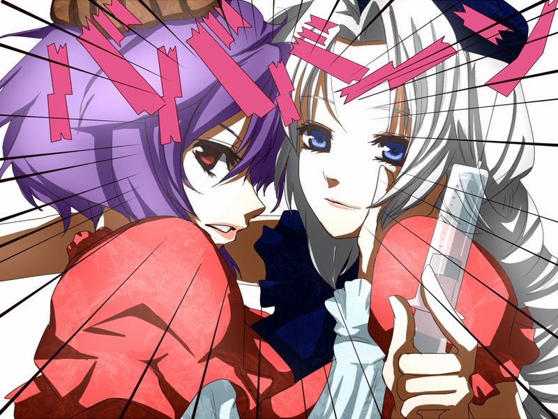 yasaka kanako and yagokoro eirin (touhou) drawn by dearmybrothers