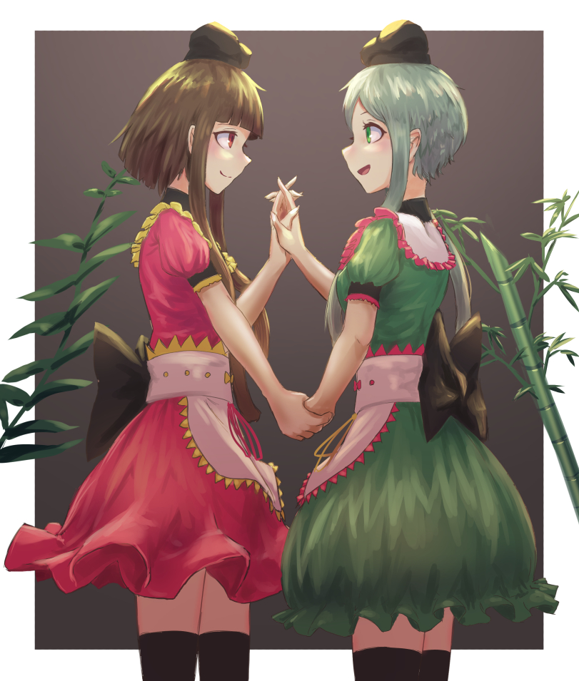 nishida satono and teireida mai (touhou) drawn by roke_(taikodon)
