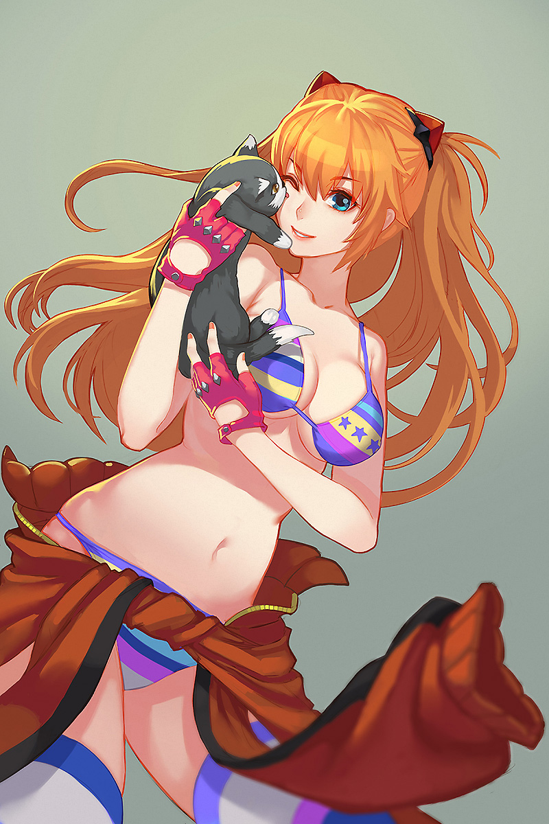 souryuu asuka langley (neon genesis evangelion) drawn by catwyz