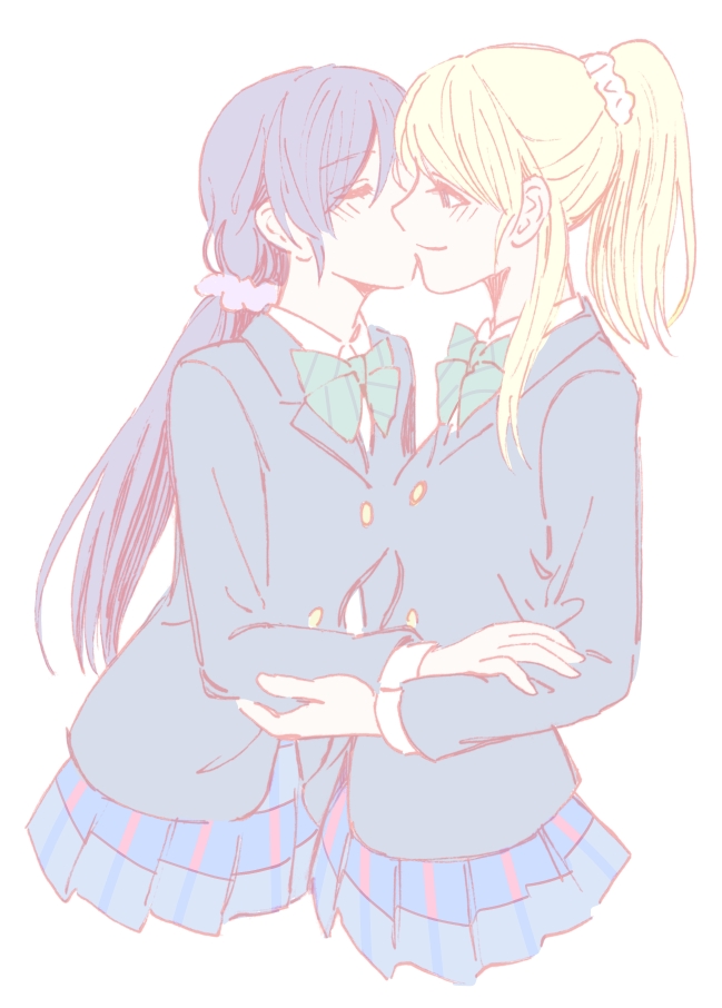 tojo nozomi and ayase eli (love live! and 1 more) drawn by fio88