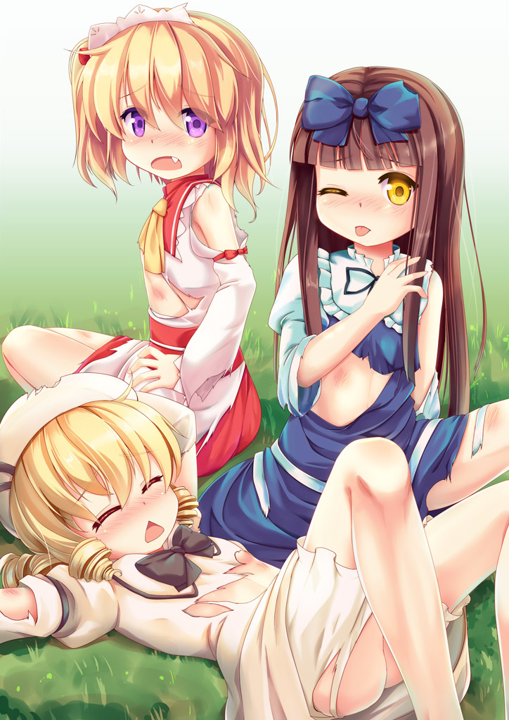 star sapphire, luna child, and sunny milk (touhou) drawn by niiya