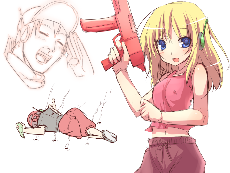 curly brace and quote (doukutsu monogatari) drawn by hiraga_matsuri