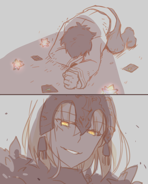 fujimaru ritsuka and jeanne d'arc alter (fate and 1 more) drawn by noname1995
