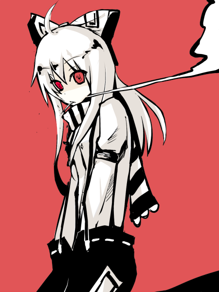 fujiwara no mokou (touhou) drawn by shiroshi_(denpa_eshidan)