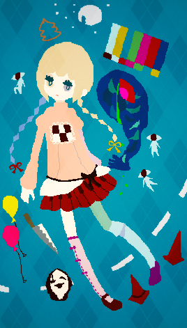 madotsuki, uboa, and kasei-san (yume nikki) drawn by natu_(artist)
