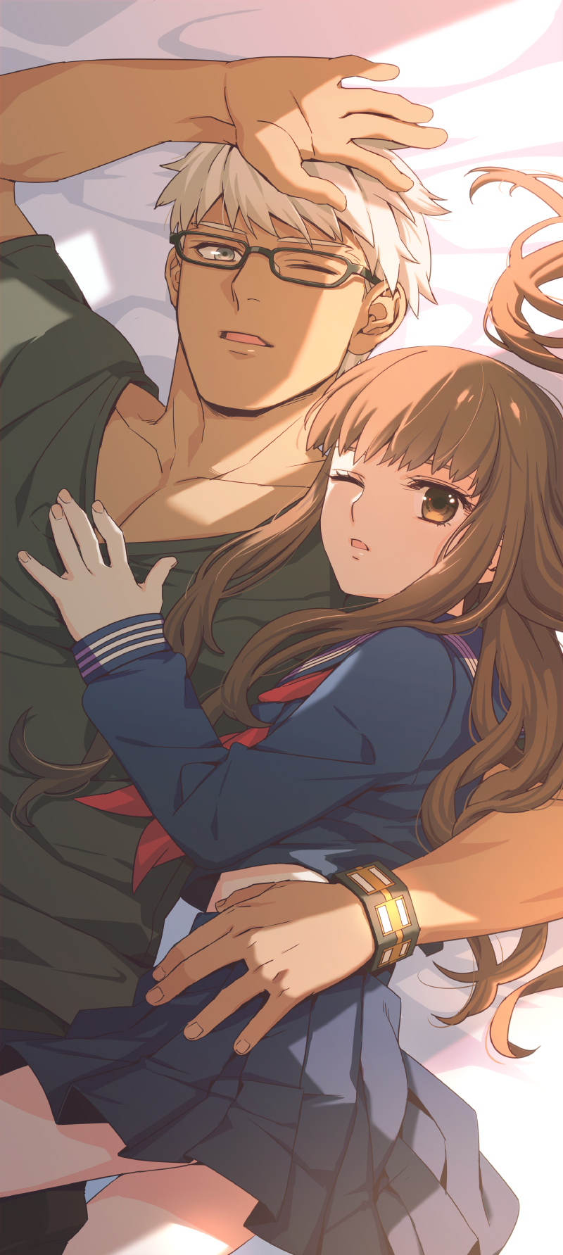 archer and kishinami hakuno (fate and 2 more) drawn by tetsukuzu_tetsuko
