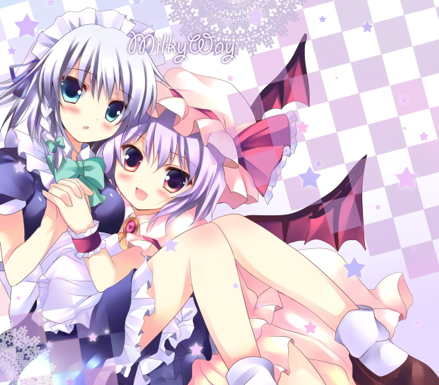 remilia scarlet and izayoi sakuya (touhou) drawn by azumi_kazuki