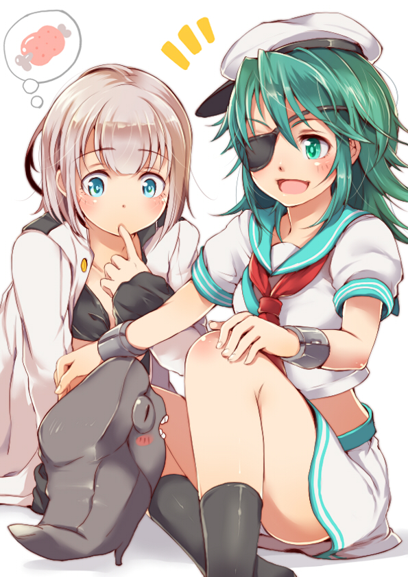 female admiral, kiso, i-class destroyer, and narumi tsuyu (kantai collection) drawn by mataichi_mataro