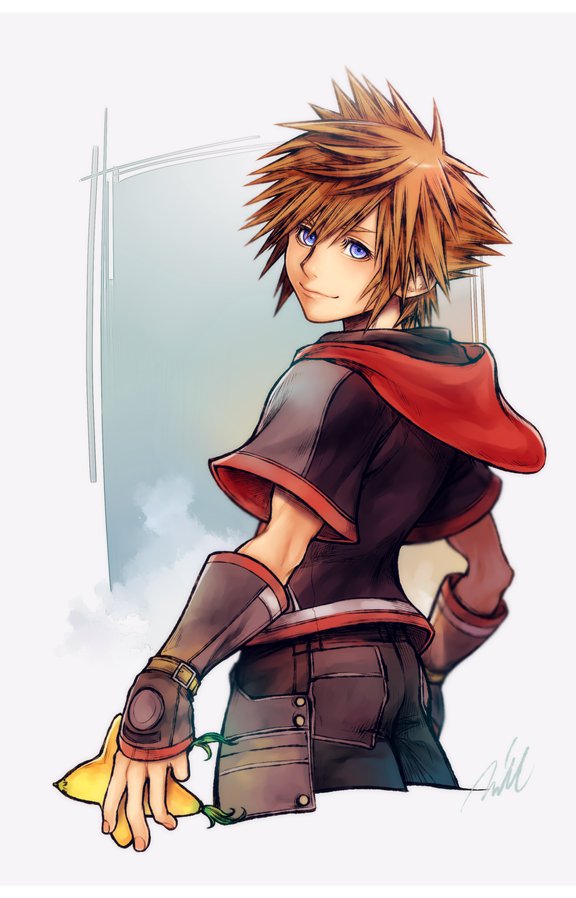 sora (kingdom hearts and 1 more) drawn by mim_(mimya0600)