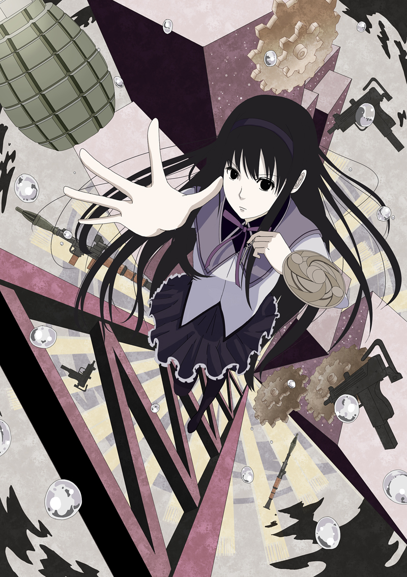 akemi homura (mahou shoujo madoka magica) drawn by shimashima