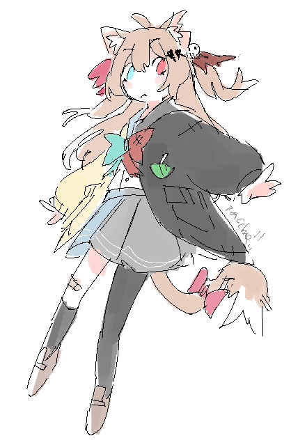 neuro-sama and evil neuro-sama (vedal ai) drawn by pasharuu