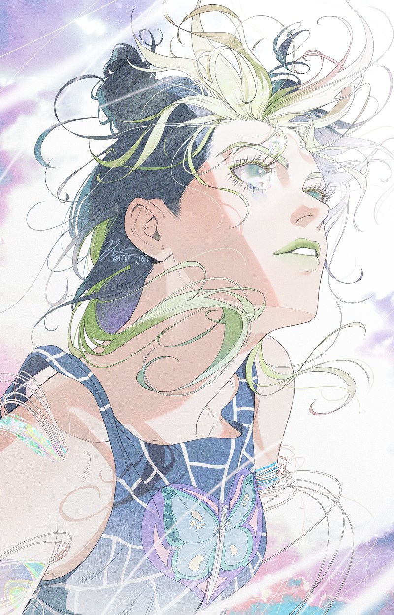 kujo jolyne (jojo no kimyou na bouken and 1 more) drawn by mm_jjba