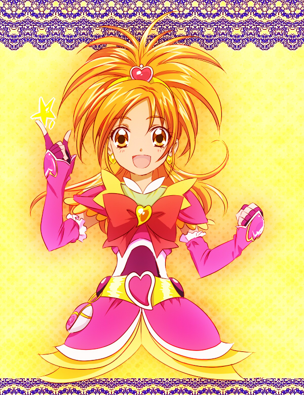 hyuuga saki and cure bloom (precure and 1 more) drawn by namizou