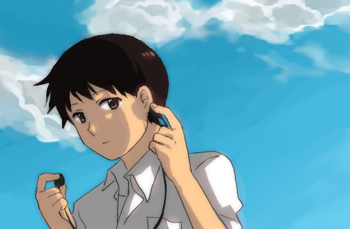 ikari shinji (neon genesis evangelion) drawn by natsume_(menthol)