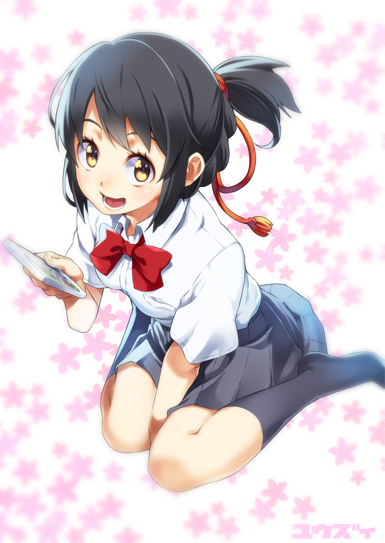 miyamizu mitsuha (kimi no na wa.) drawn by yuuzii