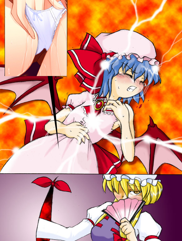 remilia scarlet and yakumo yukari (touhou) drawn by koppepan_(ryona)