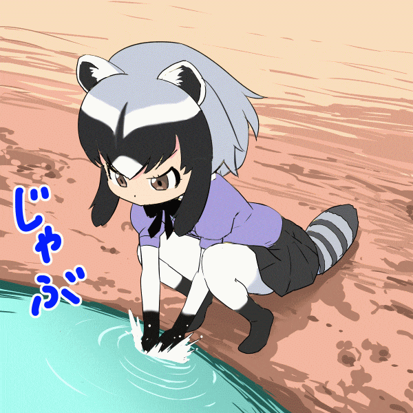 common raccoon and fennec (kemono friends) drawn by mushi_gyouza