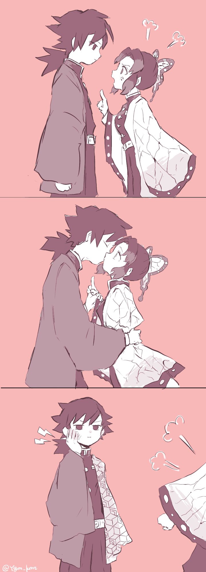kochou shinobu and tomioka giyuu (kimetsu no yaiba) drawn by miyamako-b904nn