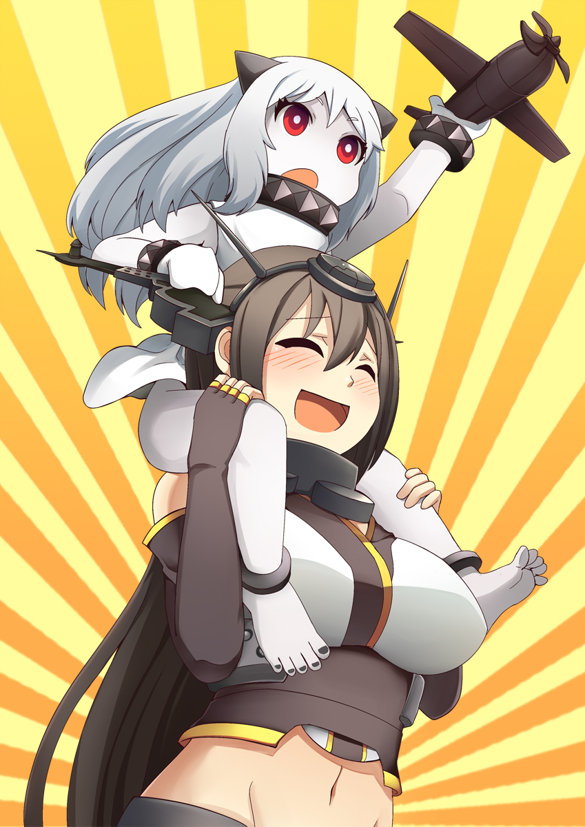 nagato and northern ocean princess (kantai collection) drawn by rouzille