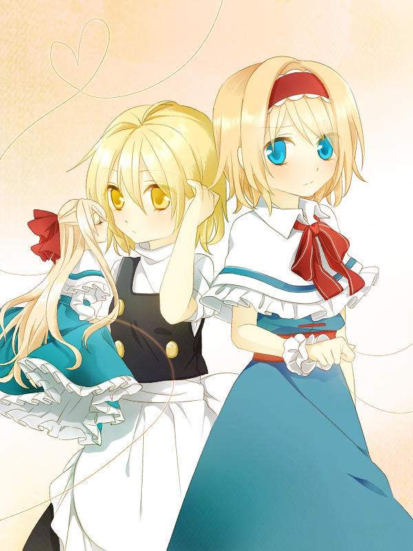 kirisame marisa, alice margatroid, and shanghai doll (touhou) drawn by tsuno_no_hito