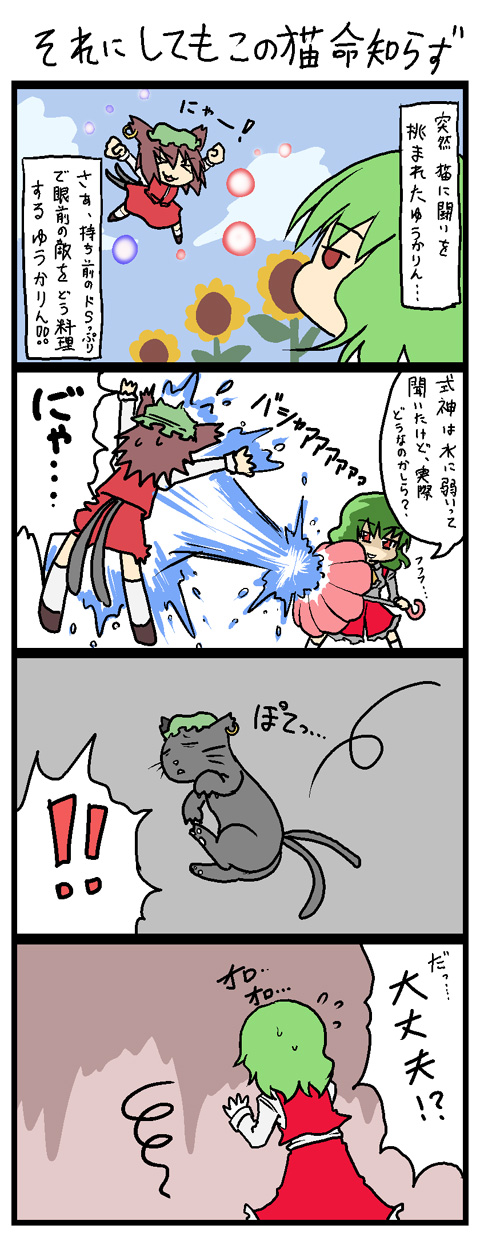 chen and kazami yuuka (touhou) drawn by kujira_lorant