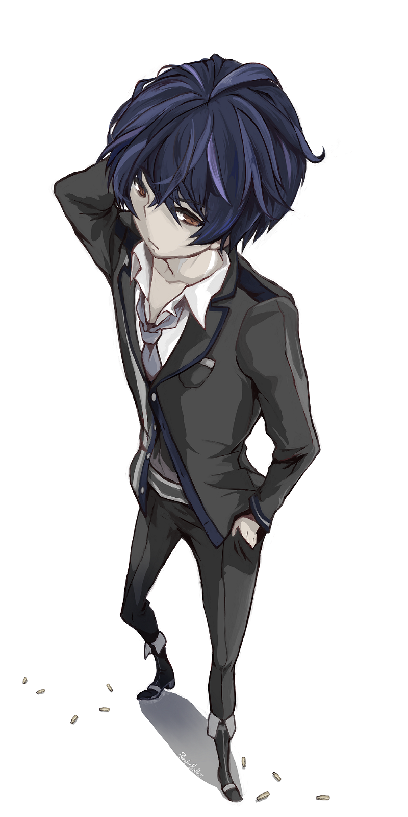 satomi rentarou (black bullet) drawn by herushi_(anber_healthy)