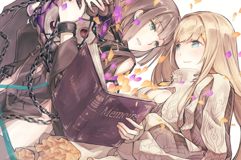 gretel, hansel, and rapunzel (sinoalice) drawn by moo_alice_moo
