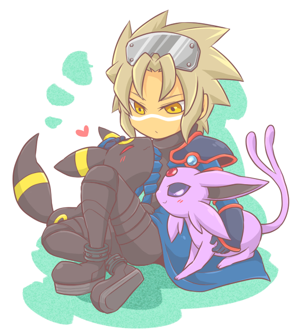 umbreon, espeon, and wes (pokemon and 1 more) drawn by atusix
