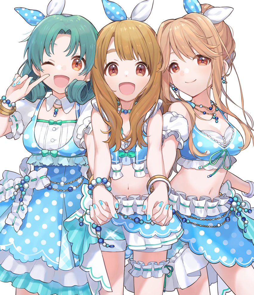 tokugawa matsuri, miyao miya, and tenkubashi tomoka (idolmaster and 2 more) drawn by chiri_(ch!)