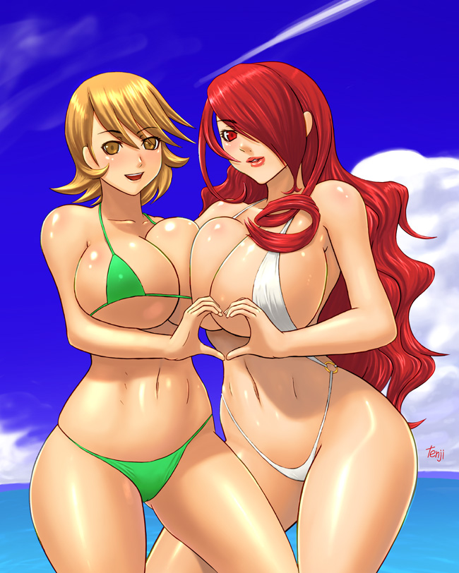 takeba yukari and kirijou mitsuru (persona and 1 more) drawn by tenji