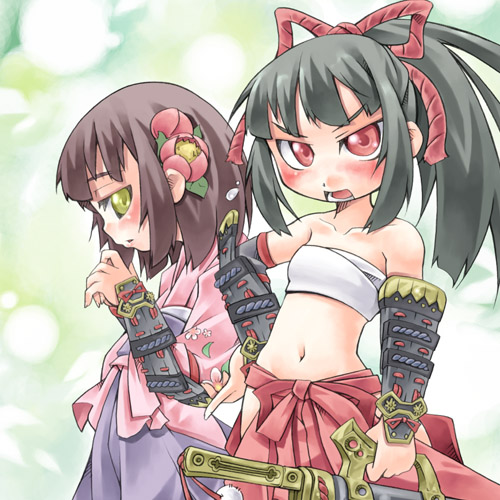 bushidou, bushidou 2, and bushidou 4 (sekaiju no meikyuu and 1 more) drawn by nyagakiya