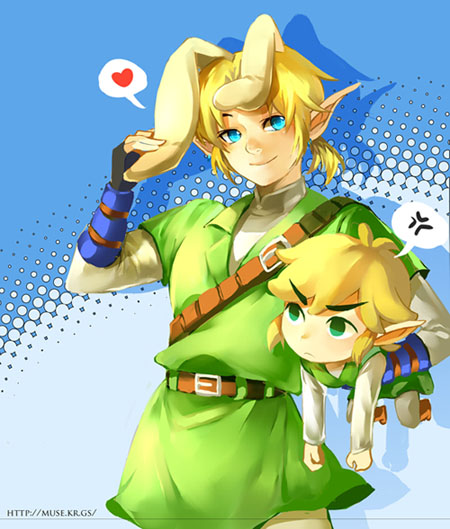 link and toon link (the legend of zelda and 2 more) drawn by muse_(rainforest)