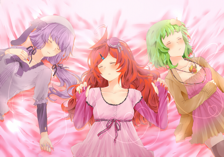 yuzuki yukari, gumi, and sf-a2 miki (vocaloid and 1 more) drawn by piku_(rilaedo)
