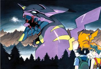 pikachu, ash ketchum, misty, and eva 01 (pokemon and 1 more)
