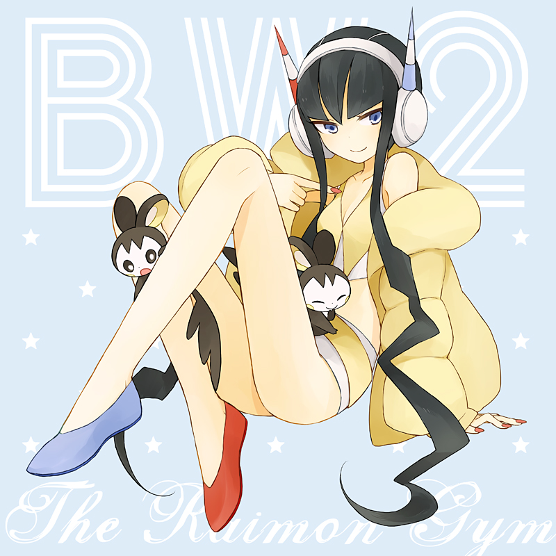 elesa and emolga (pokemon and 1 more) drawn by jammy21
