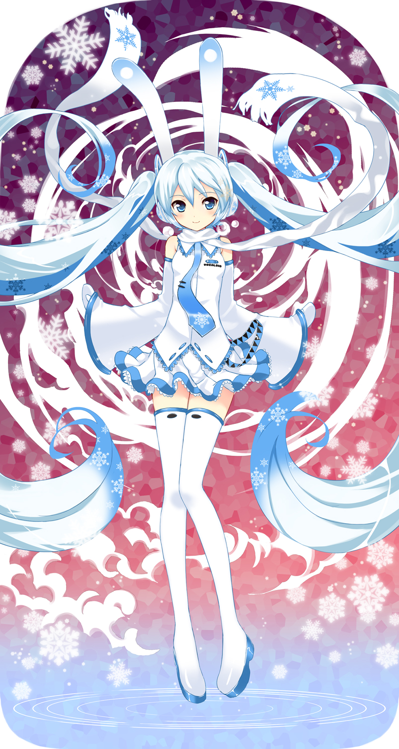 hatsune miku and yuki miku (vocaloid) drawn by chun_(friendly_sky)