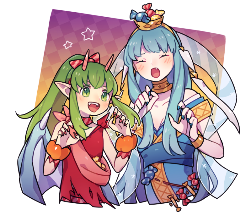 tiki and ninian (fire emblem and 3 more) drawn by haconeri
