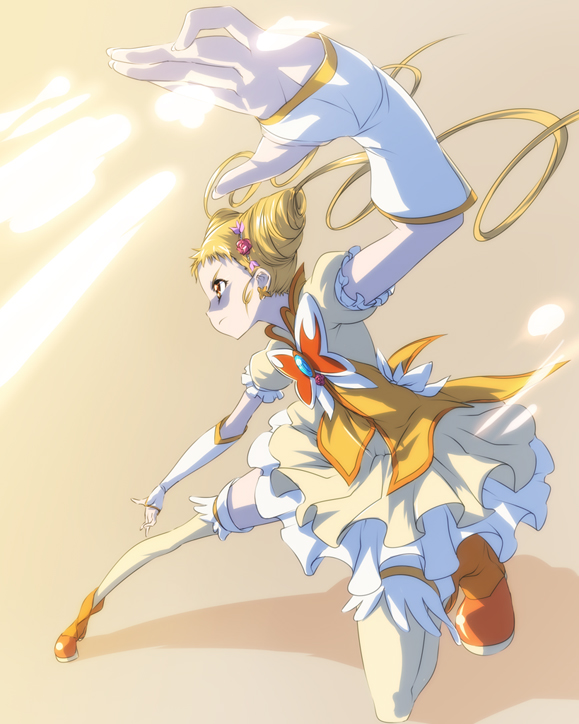 kasugano urara and cure lemonade (precure and 1 more) drawn by nekomamire