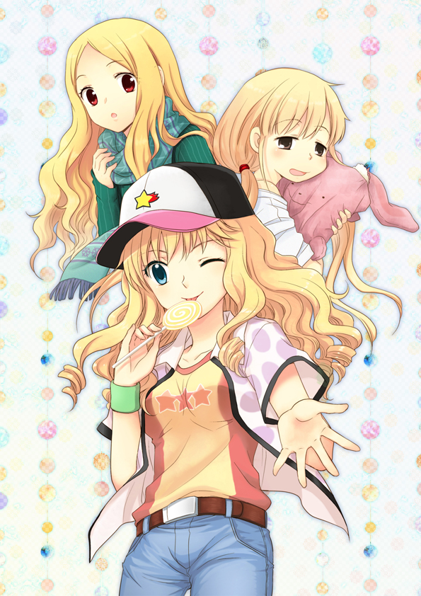 futaba anzu, ohtsuki yui, and mochizuki hijiri (idolmaster and 1 more) drawn by rimecandy