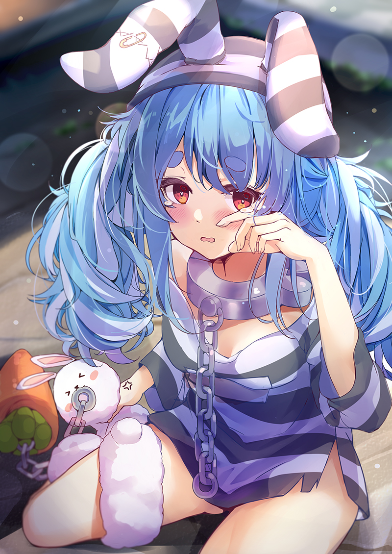 usada pekora and don-chan (hololive) drawn by nira_(vira)