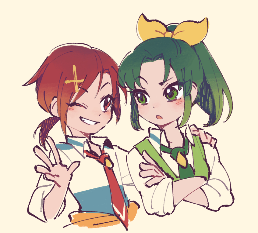 midorikawa nao and hino akane (precure and 1 more) drawn by ukata